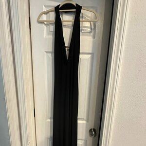 Black Long Dress Gown Maxi Small Strappy Back